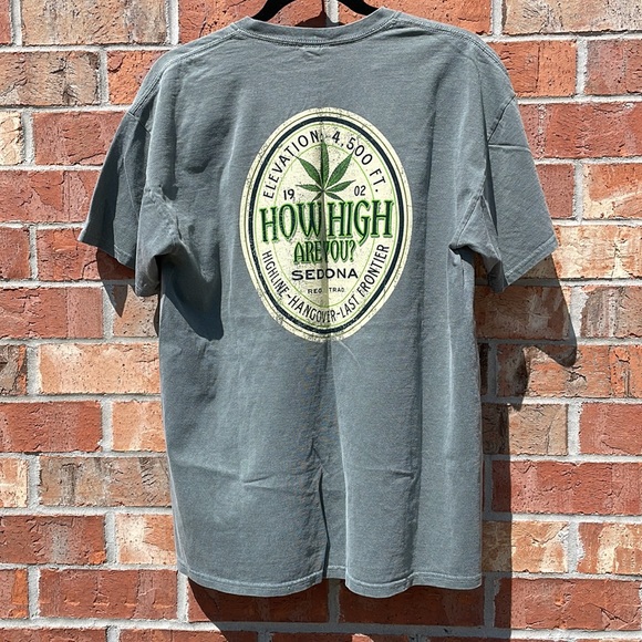 Mens size Large NWT t shirt Sedona Arizona Souvenir Shirt 100% cotton green - Picture 5 of 5